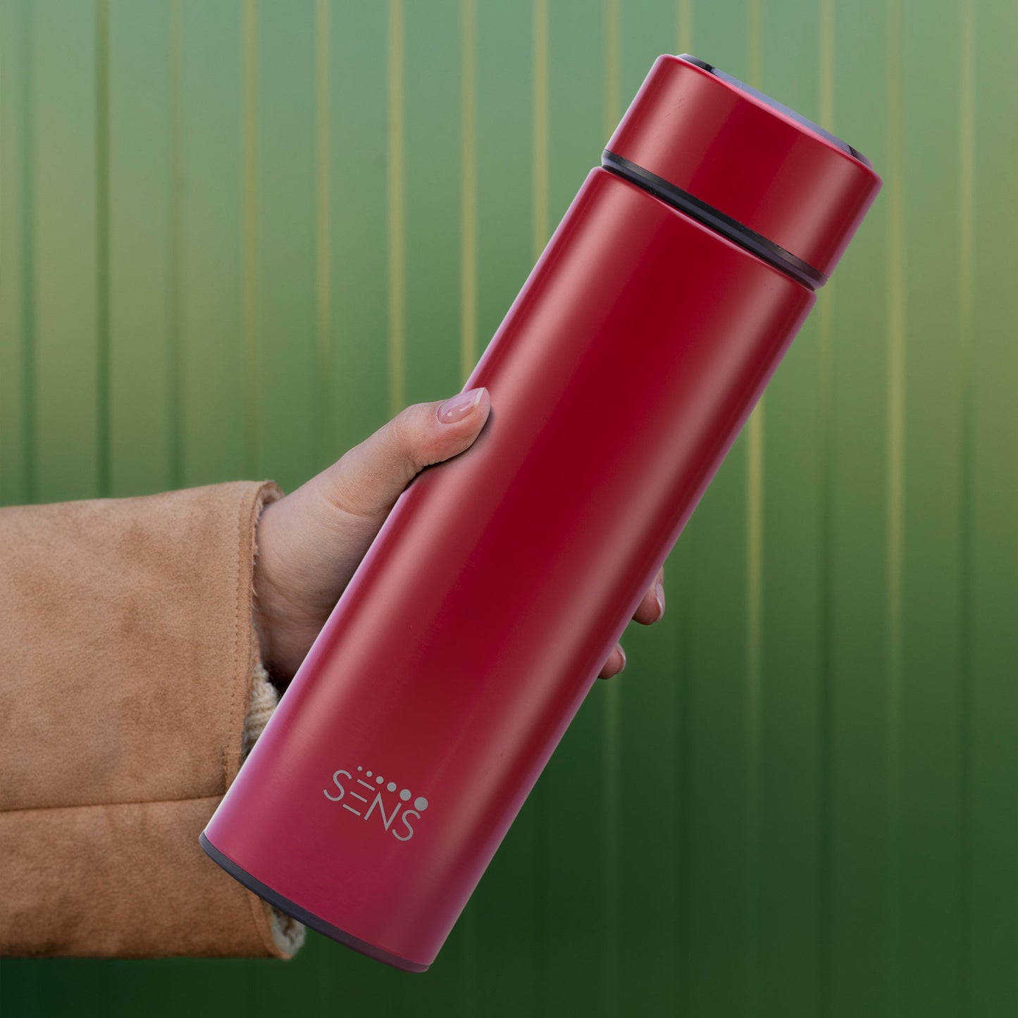 Hydra Smart 500ML Insulated Stainless Steel Bottle with Temperature Display & Tea Filter