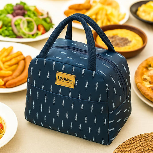 Dribble Deluxe Insulated Lunch Bag for Office School Travel, Hot Cold Food Carrier