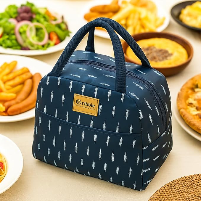Dribble Deluxe Insulated Lunch Bag for Office School Travel, Hot Cold Food Carrier