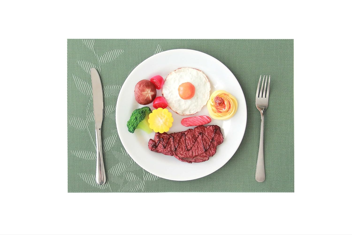 Dribble Urban Leaf PVC Placemats Set of 6 Heat-Resistant Washable Table Mats
