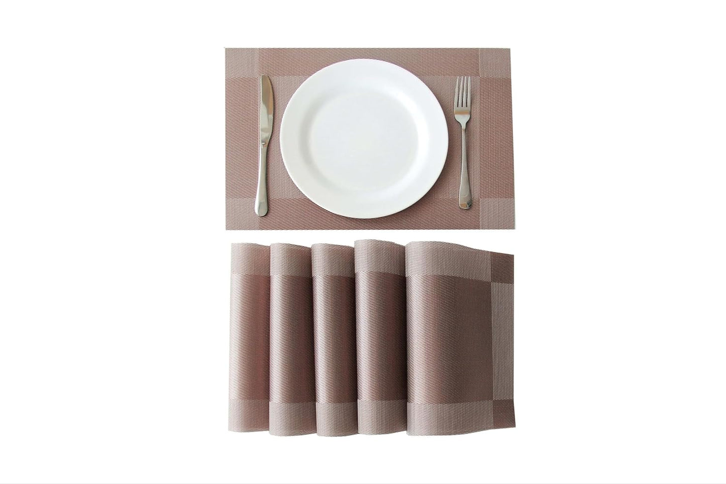 Dining Table Placemats for Kitchen & Home Decor – 45x30cm, Design -Cinnamon Weave