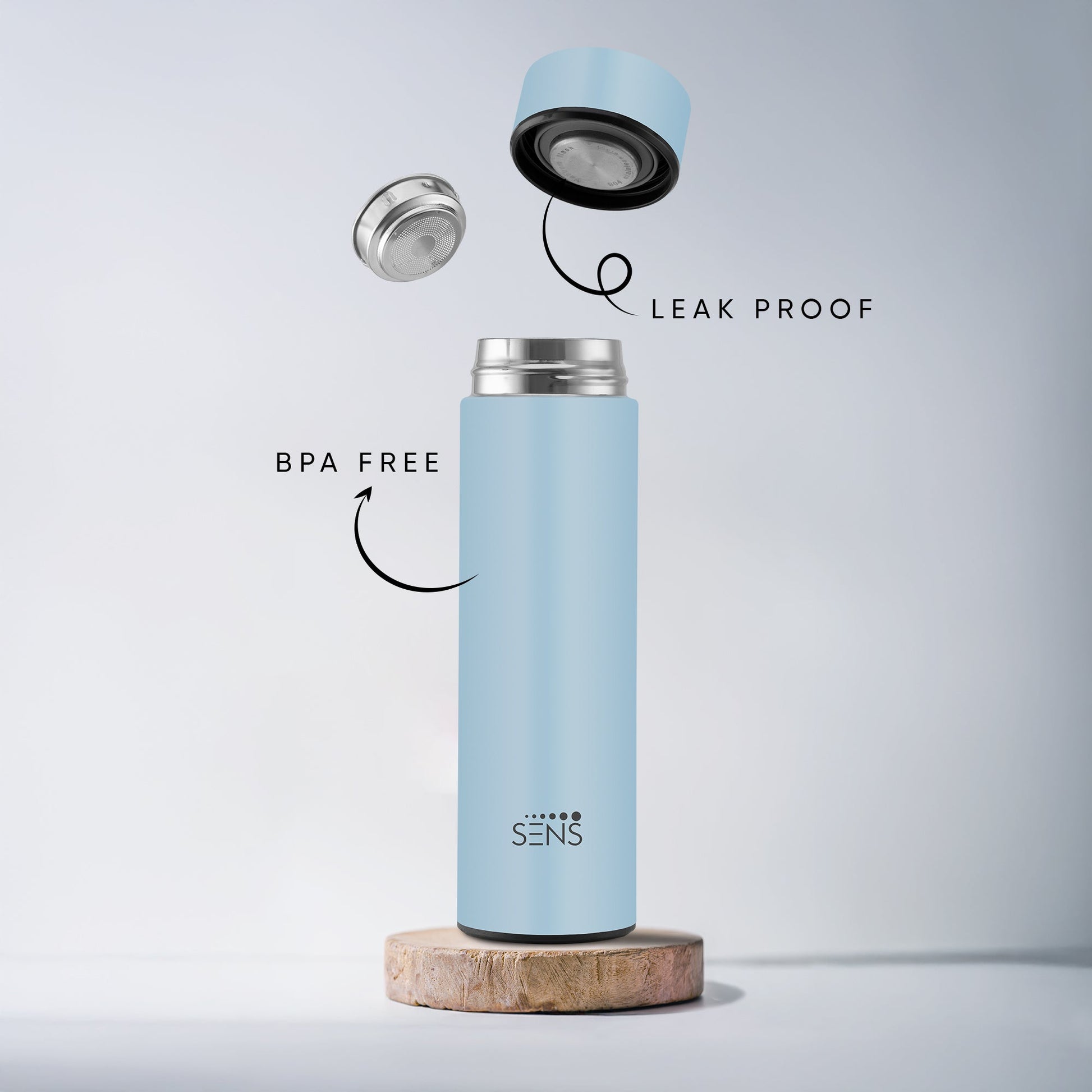 Hydra Smart 500ML Insulated Stainless Steel Bottle with Temperature Display & Tea Filter