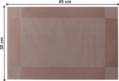 Dining Table Placemats for Kitchen & Home Decor – 45x30cm, Design -Cinnamon Weave