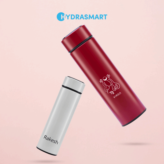 Hydra Smart 500ML Insulated Stainless Steel Bottle with Temperature Display & Tea Filter